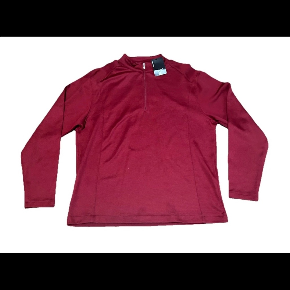 New Men's Maroon Nike Golf Half Zip Size Large